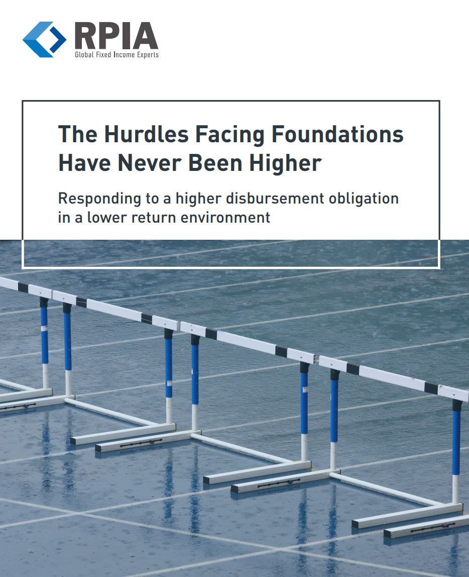 The Hurdles Facing Foundations Have Never Been Higher: Responding to a higher disbursement obligation in a lower return environment (with a picture of track and field hurdles)