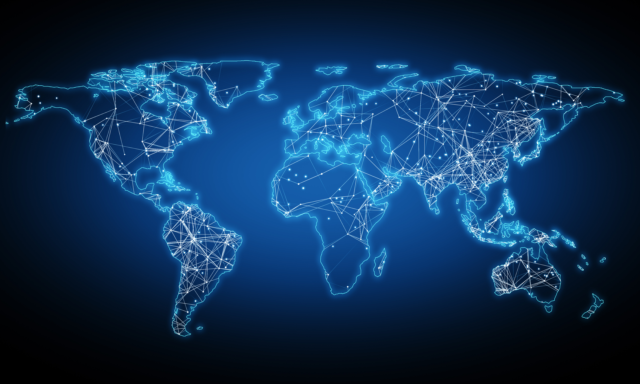Digital map of the world