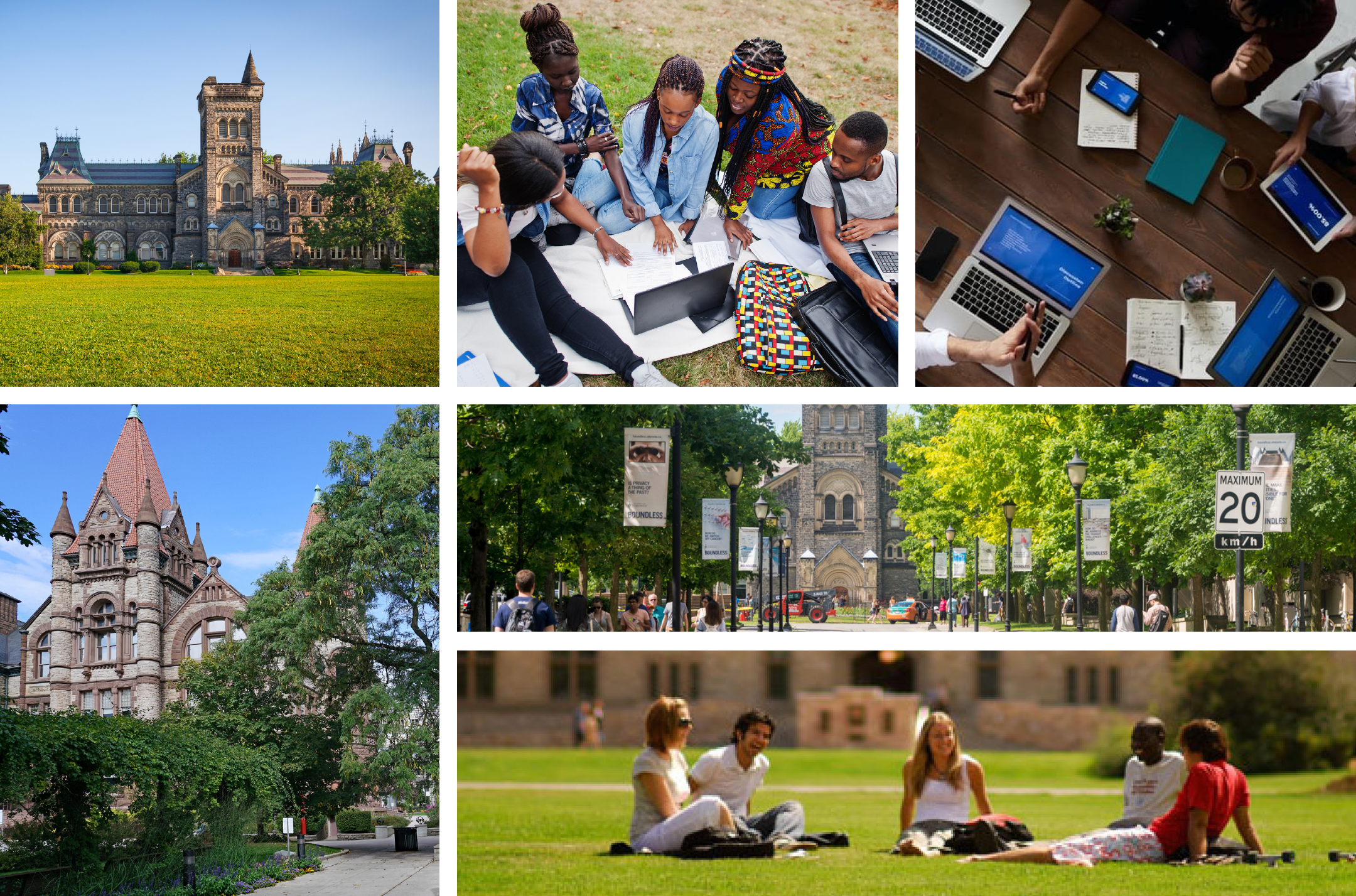 University of Toronto Campus/Students collage