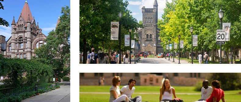 University of Toronto Campus/Students collage