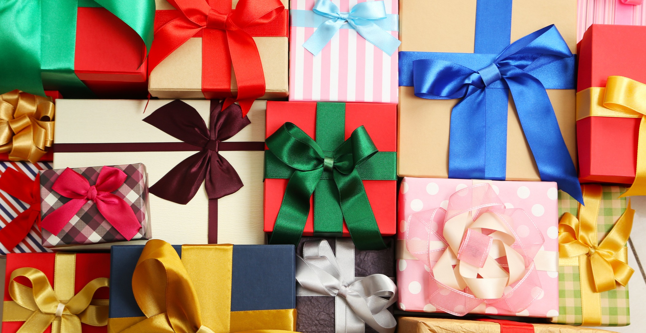 Colorful box of presents