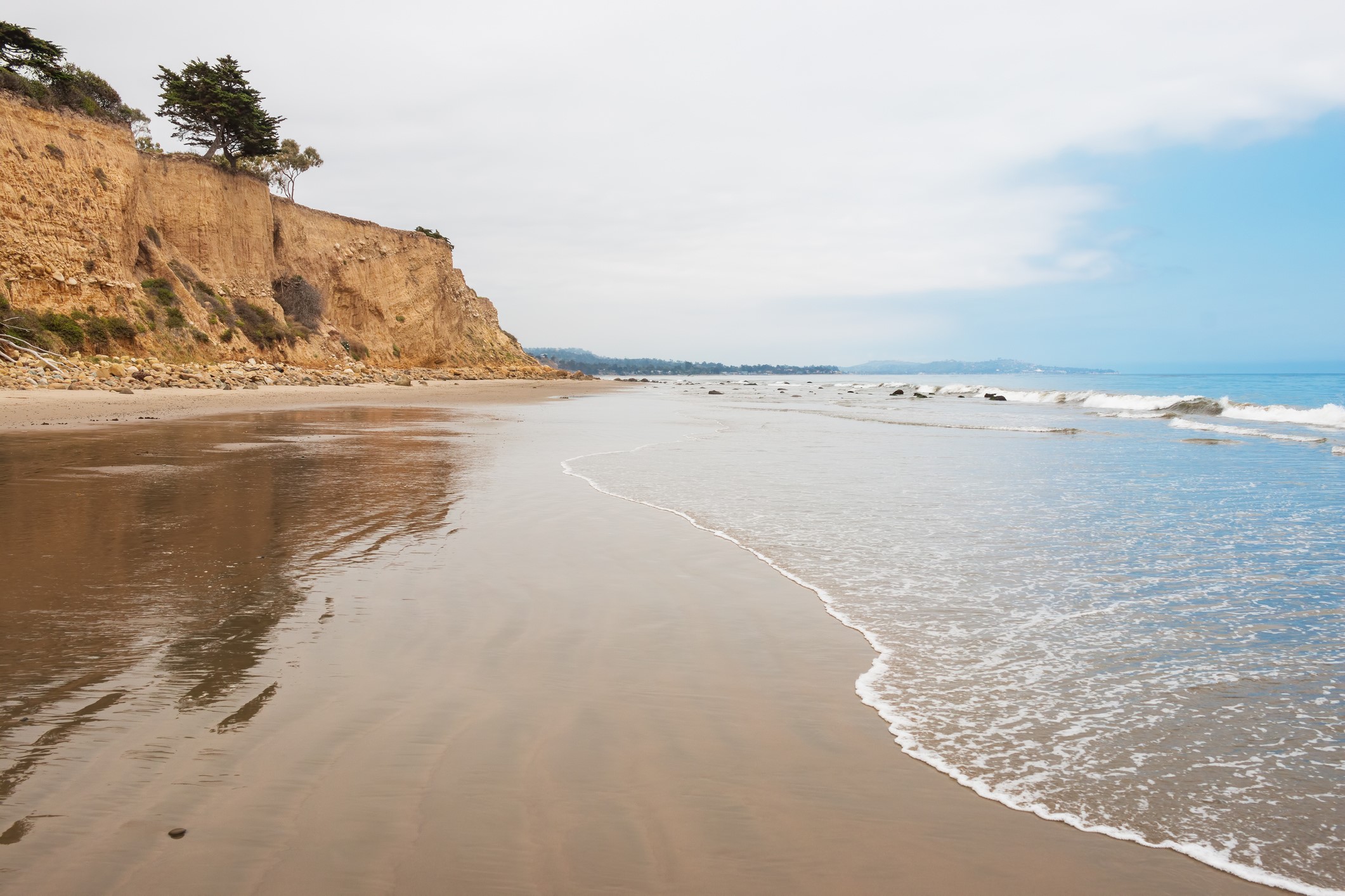 The beach at Loon Point in the seaside village of Summerland