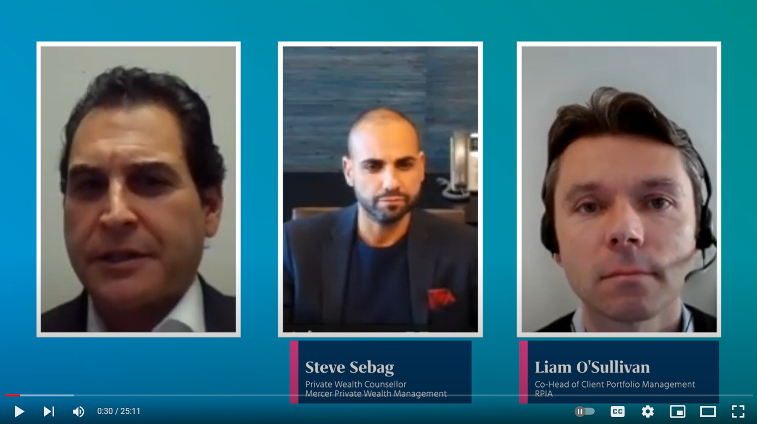 faces of liam o'sullivan and steve sebag on zoom webinar